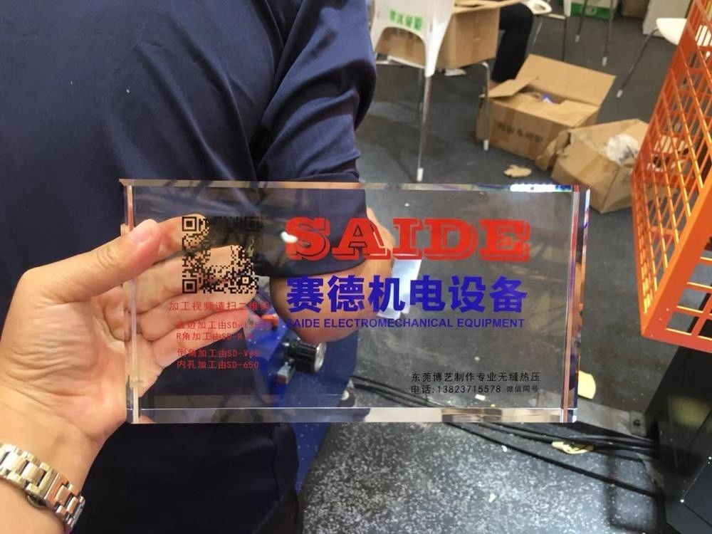 Anti-Tropfen-Acrylplatte SAIDE China Heiße Qualität 45-Grad-Winkel Acryl-Schneid- und Poliermaschine Diamantkante