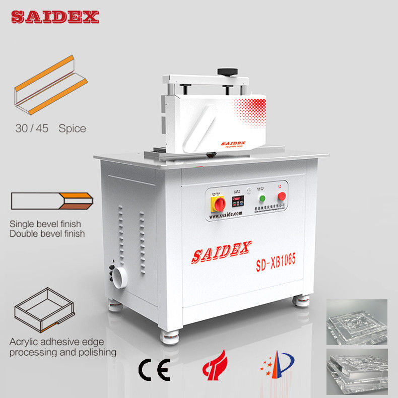 2.5kw 10A Elektrische Acryl Trimmmaschine Länge 1000mm 250kg Kleine 45-Grad-Beveling-Rundrandpoliermaschine
