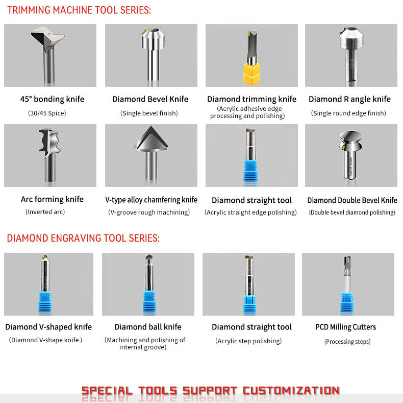 Praktische CNC-Fräswerkzeuge Industrie Acryl CNC-Fasenwerkzeug für Acryl Hochgeschwindigkeits-Schnitt