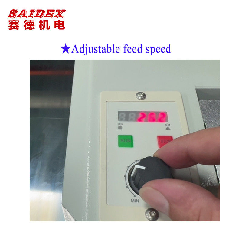 Die Mini-Poliermaschine P1080 kann Dicken bis zu 30 mm polieren, und der Polierwinkel ist von 0 bis 60 Grad einstellbar.